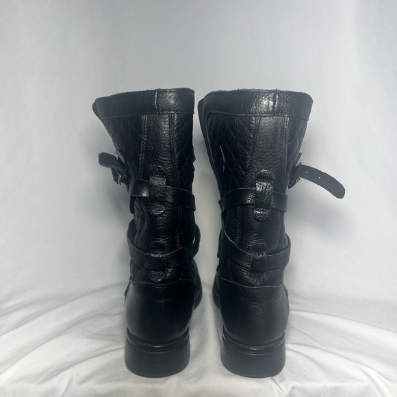 Steve Madden quilted Bounti Combat Leather Boot | 9 - Picture 7 of 11